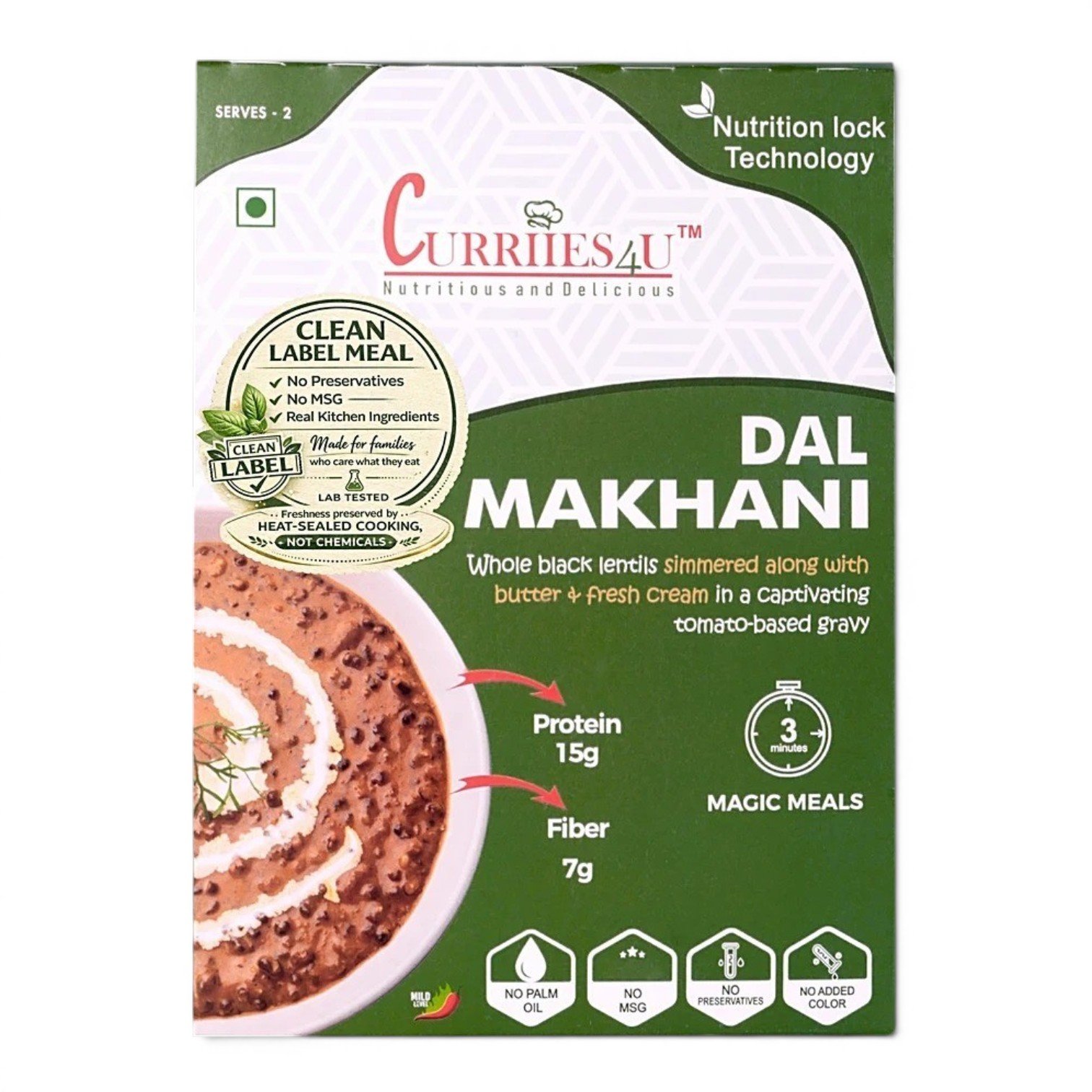 Travel Foods Dal Makhani Curriies4u No Palm Oil & Preservatives, 300 g