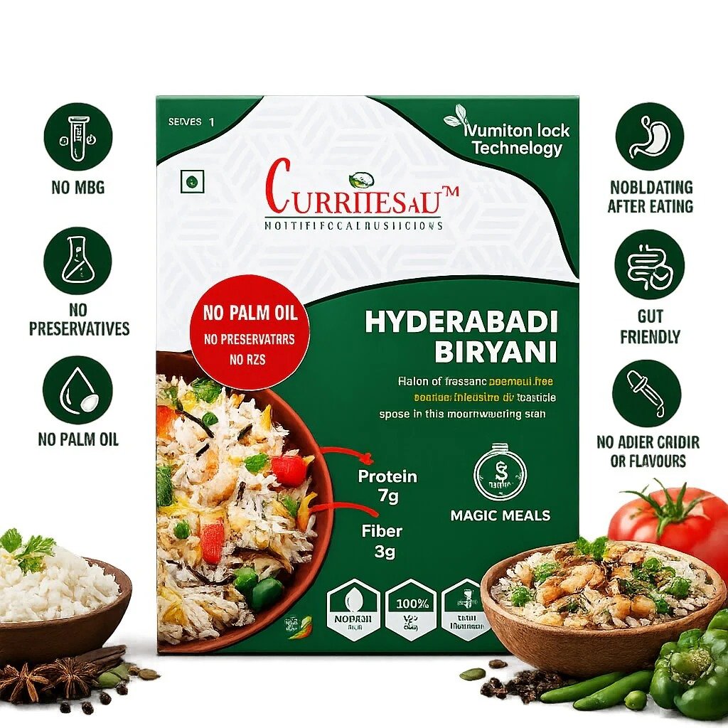 Meals Foods Hyderabadi Veg Biryani Pack of 3 | 900 g thumbnail 2