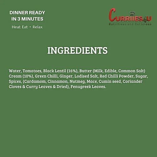 Ready to Eat Dal Makhani Pack of 2 (600g) | Curriies4U thumbnail 3