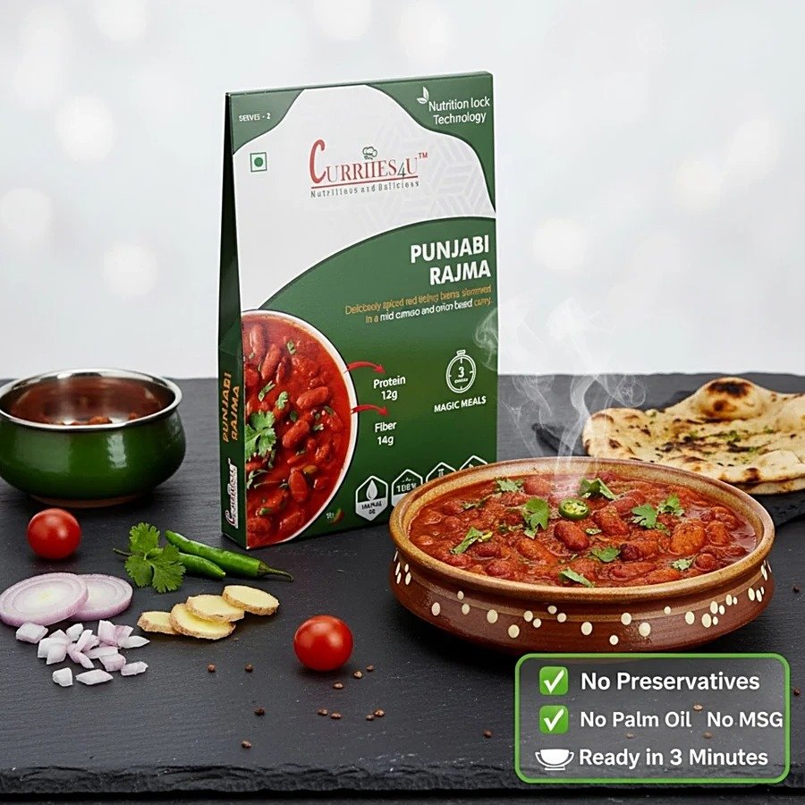 Curriies4U  Ready to Cook Punjabi Rajma Pack of 2 | No Palm Oil thumbnail 2