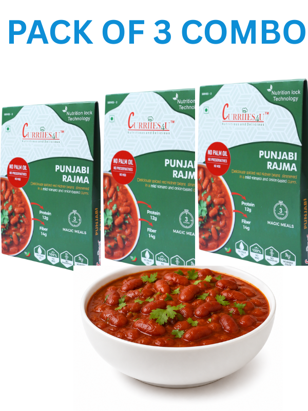 Ready To Foods Curriies4u Punjabi Rajma Pack of 3 | No Palm Oil