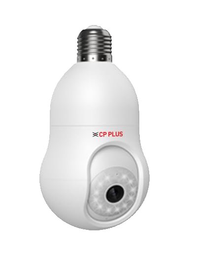 CP PLUS 3 MP Resolution Smart Wi-fi Bulb Security Camera | Distance 15 Mtr. | CP-T31A