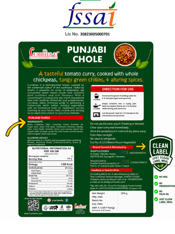 Ready TO Foods Curriies4u Punjabi Chole Pack Of 2 thumbnail 3
