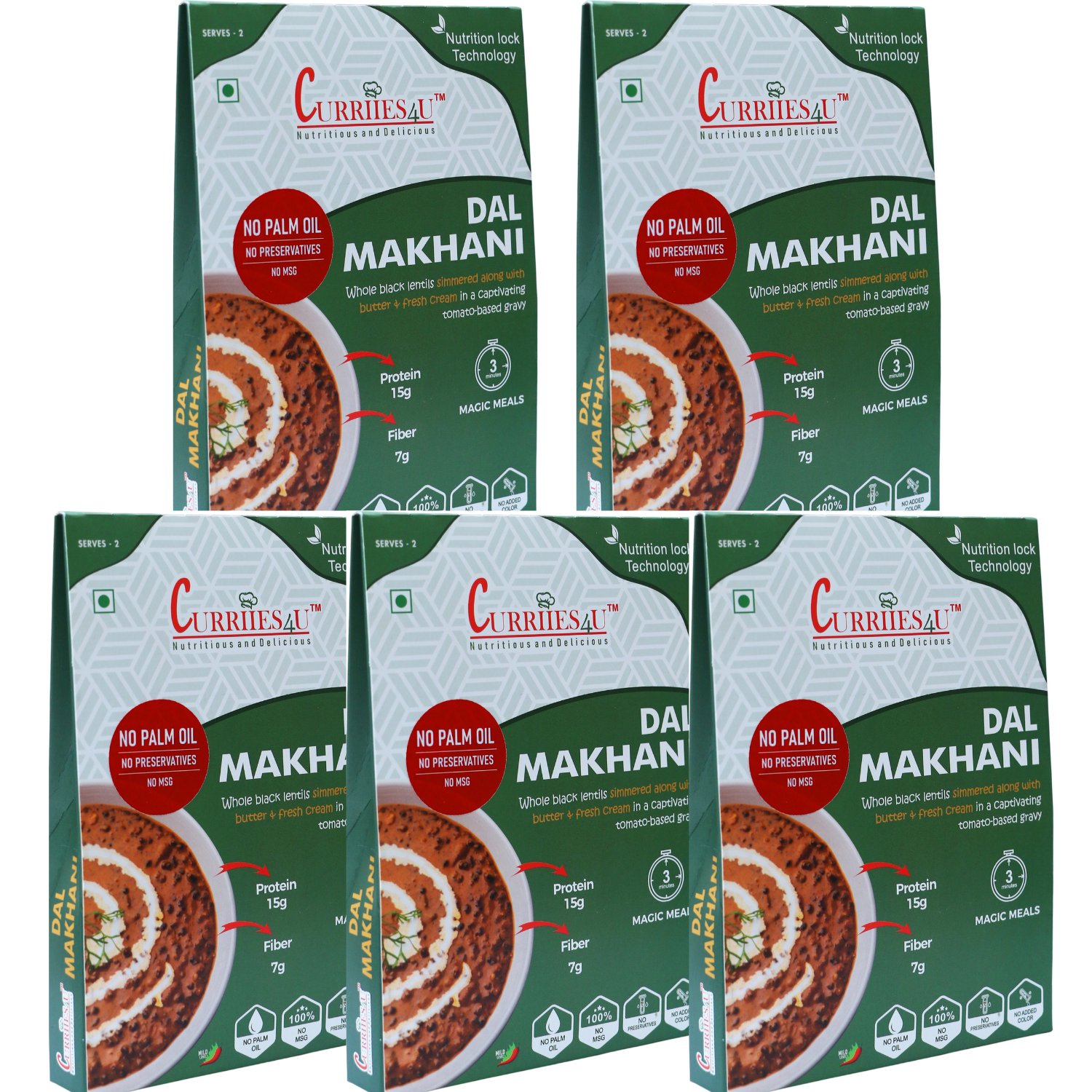 Dal Makhani  Pack Of 5 | Whole Black Lentils with Butter & Fresh Cream
