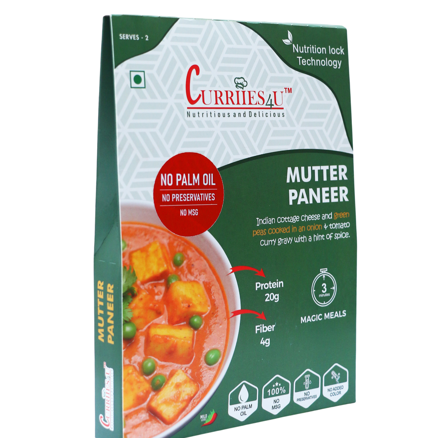 Ready to Eat Mutter Paneer 300 g | 3 Minute  | Curriies4U thumbnail 4