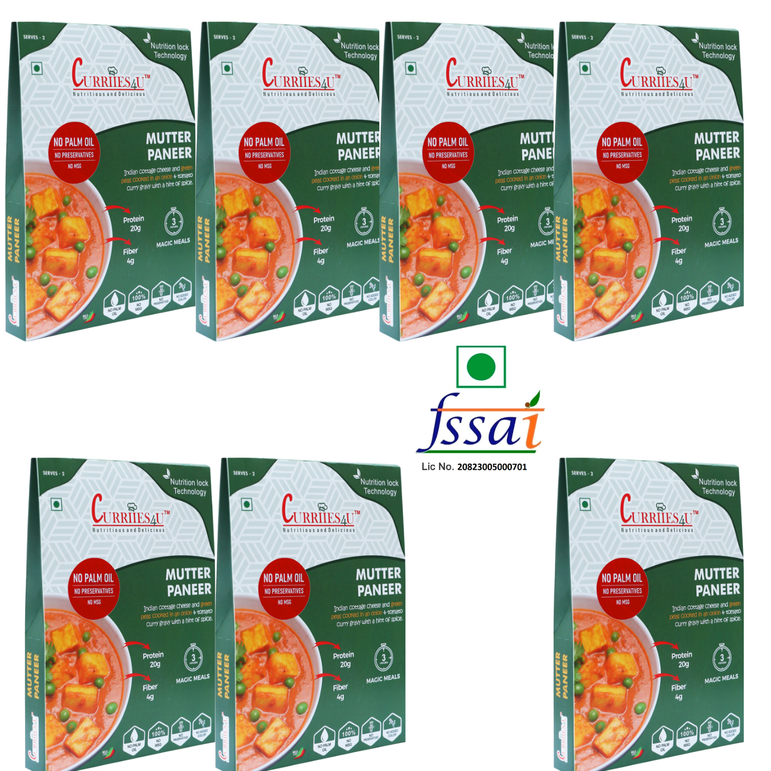Ready to Eat Mutter Paneer 300 g | 3 Minute  | Curriies4U