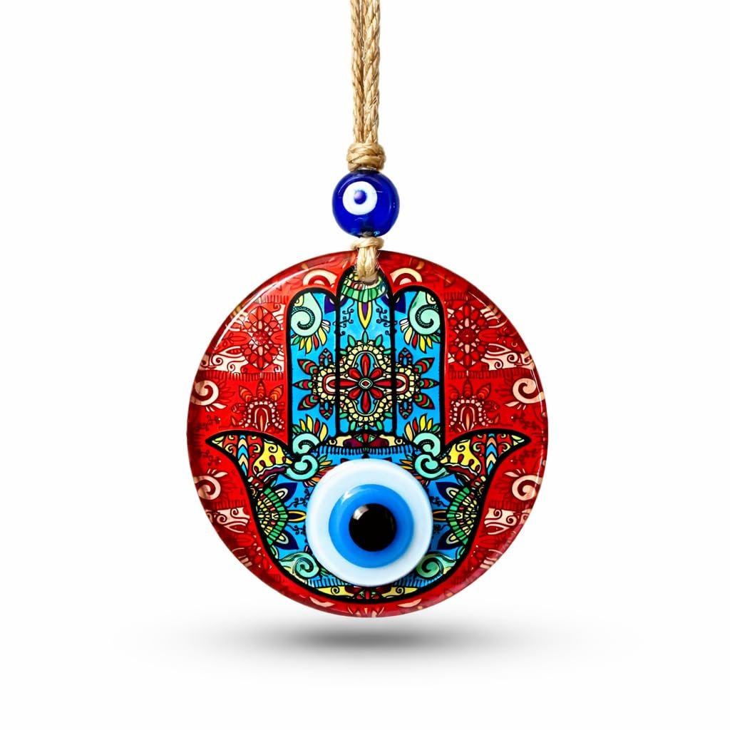 Evil Eye Hanging for Home & Office, Turkish Nazar Battu Good Luck Charm