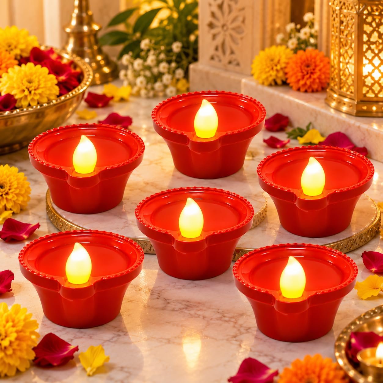 water sensor diya lights pack of 12